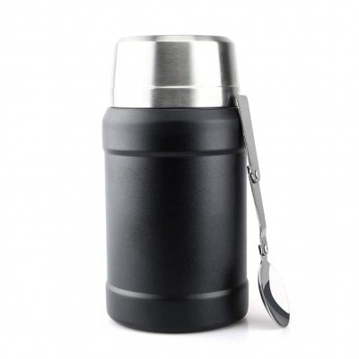 27 OZ Stainless Steel Food Flask Takeaway Food Container Thermos Food Jar with Folding Spoon