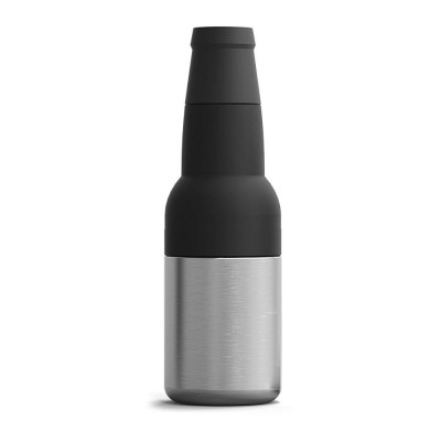 Standard 12 oz Reusable Vacuum Insulated Double Walled Stainless Steel Metal Beer Bottle Insulator Beverage Cooler Holder